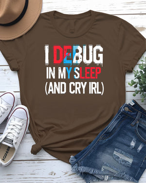 i Debug Funny Programmer Typography Tee by Memez Store