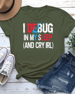 i Debug Funny Programmer Typography Tee by Memez Store