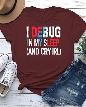 i Debug Funny Programmer Typography Tee by Memez Store