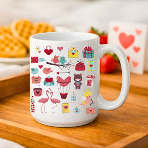 love elements ceramic mug design