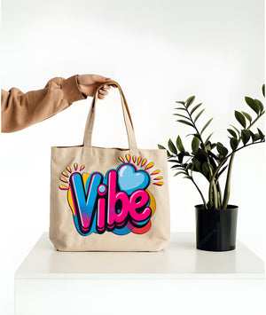 love vibes cotton tote