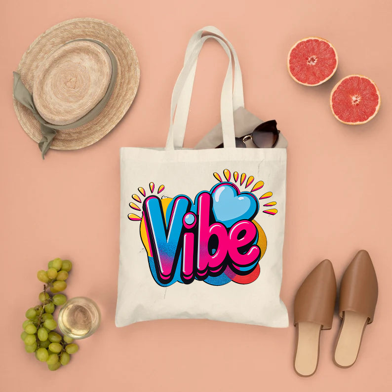 love vibes cotton tote