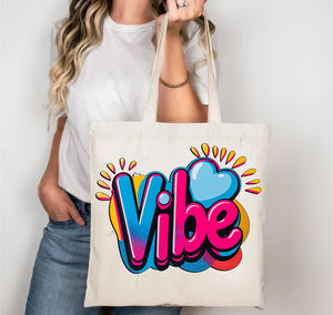 love vibes cotton tote