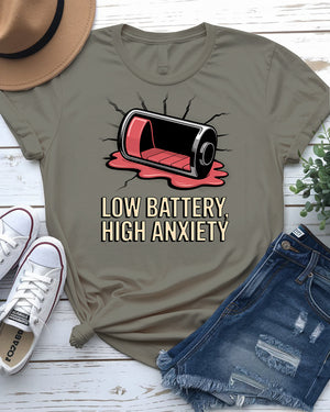 low battery high anxiety tee