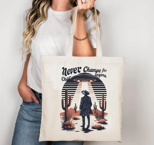 retro vintage canvas tote bag