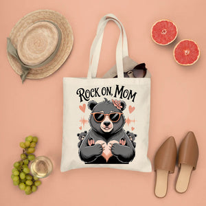 rock on momy funny bear tee