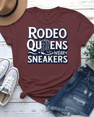 rodeo queen wear sneakers funny graphic tee