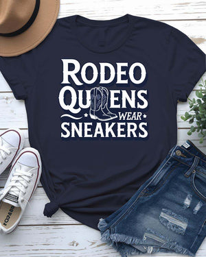 rodeo queen wear sneakers funny graphic tee