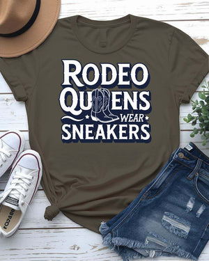 rodeo queen wear sneakers funny graphic tee