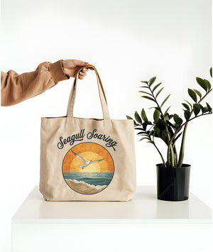 seagull tote bag minimal design