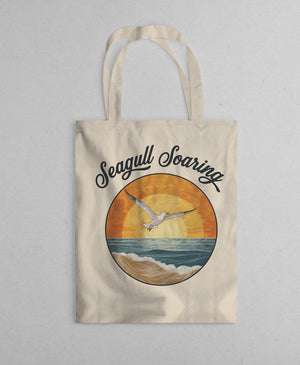 seagull tote bag minimal design