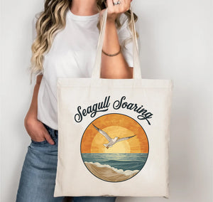 seagull tote bag minimal design