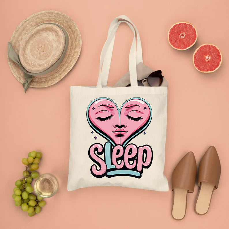 sleep tote bag cotton canvas