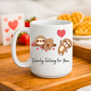 slowly falling for you valentine mug