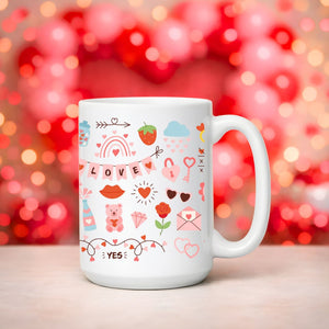 valentines day ceramic mug love