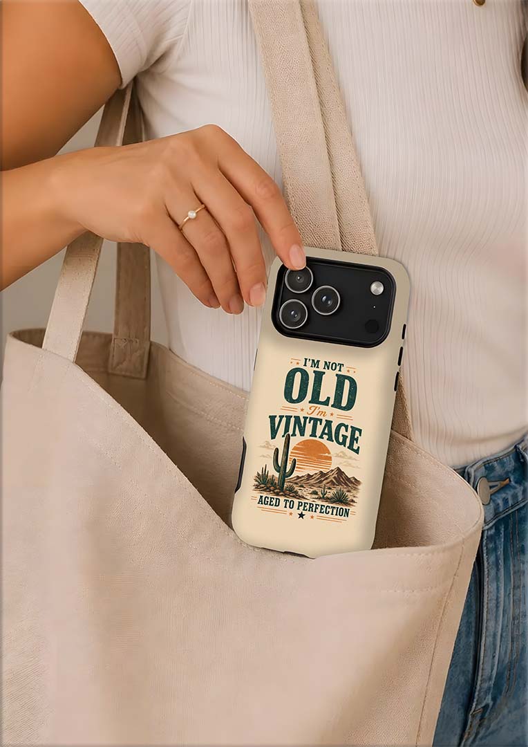 Vintage 'I'm Not Old, I'm Vintage' Tough Magnetic Phone Case
