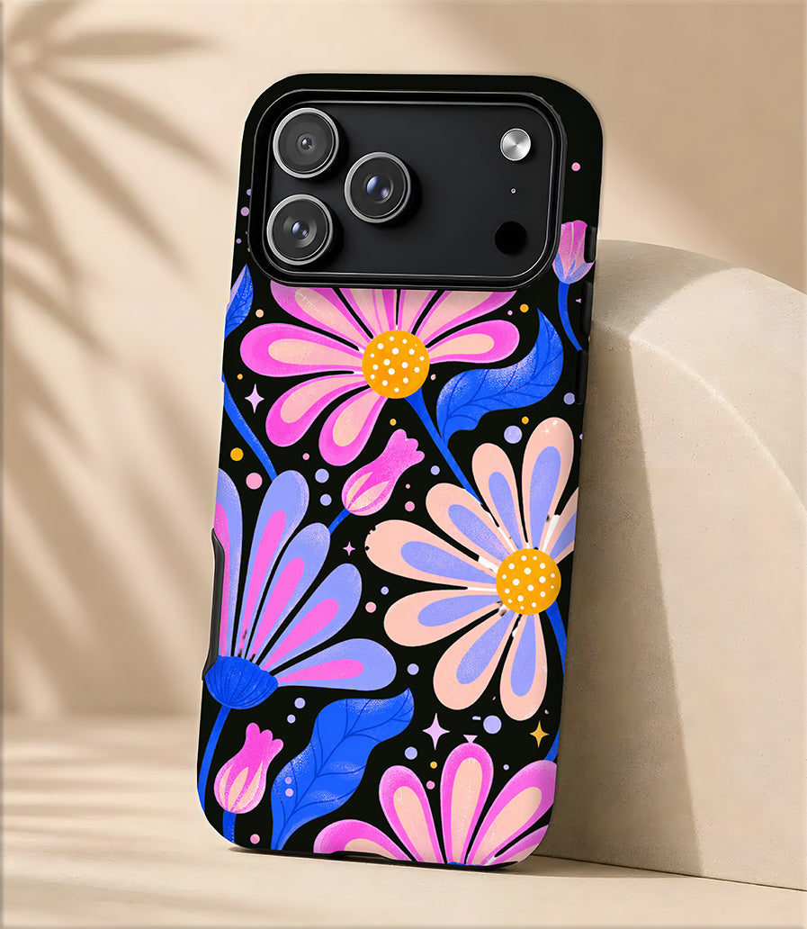 Floral Daisies Magnetic Phone Case — Tough Protective iPhone Cover