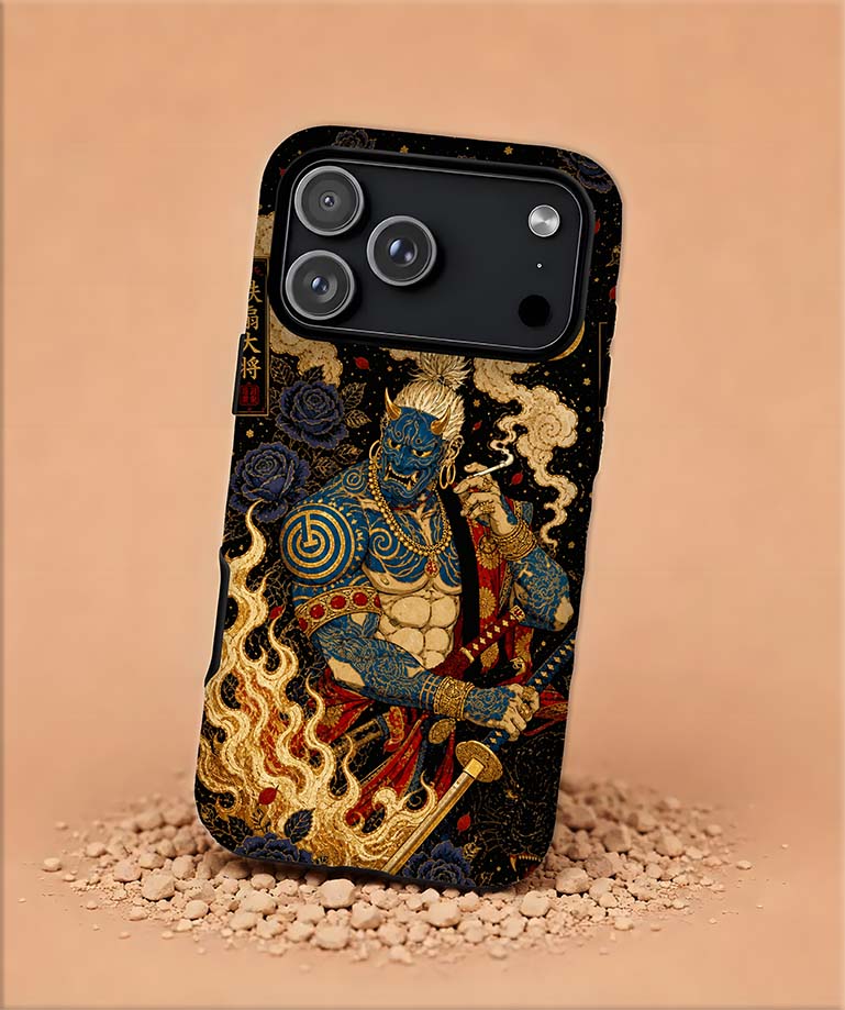 Demon Warrior Tough Magnetic Phone Case — Japanese Oni Art
