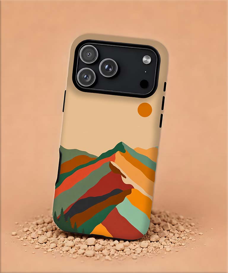 Retro Mountain Sunset Tough Magnetic Phone Case