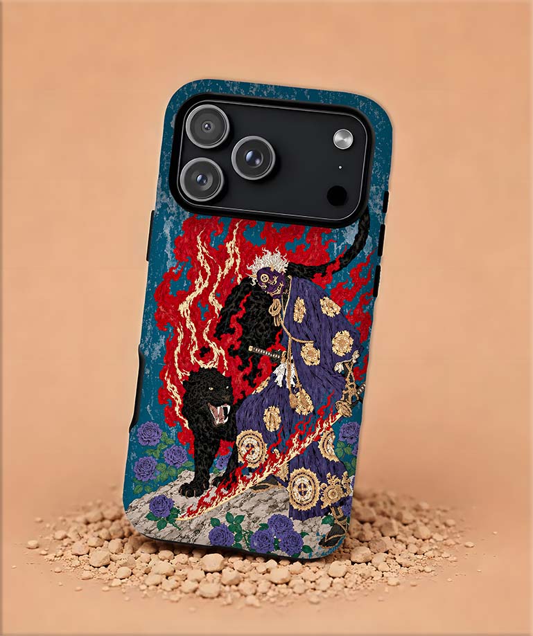 Demon Hunter Tough Magnetic Phone Case — Anime Oni Flame Design