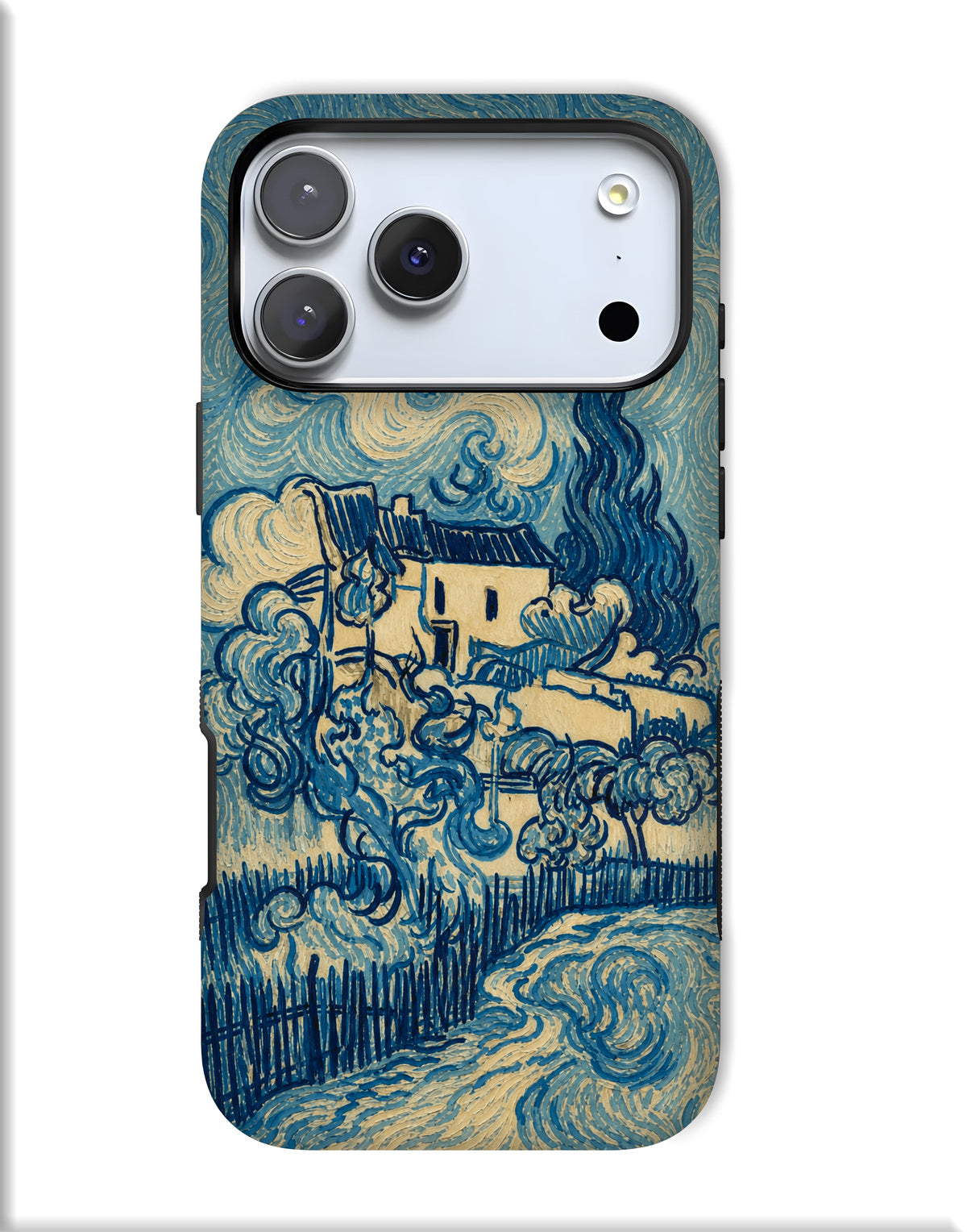 Phone Case — Blue Vintage Village Art Tough Magnetic Case