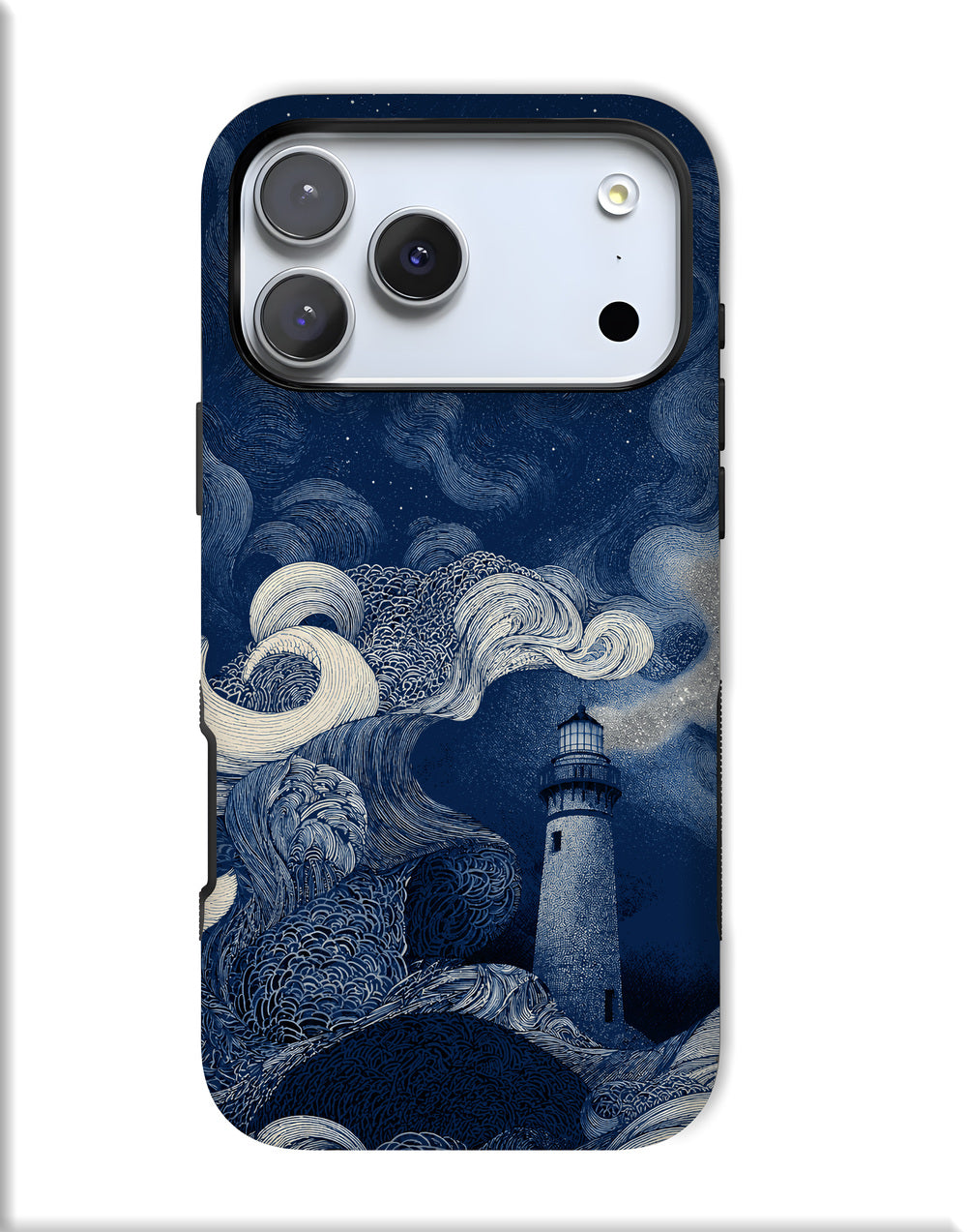 Nautical Lighthouse Tough Magnetic Phone Case — Durable Magnetic iPhone Cover with Ocean Wave Art