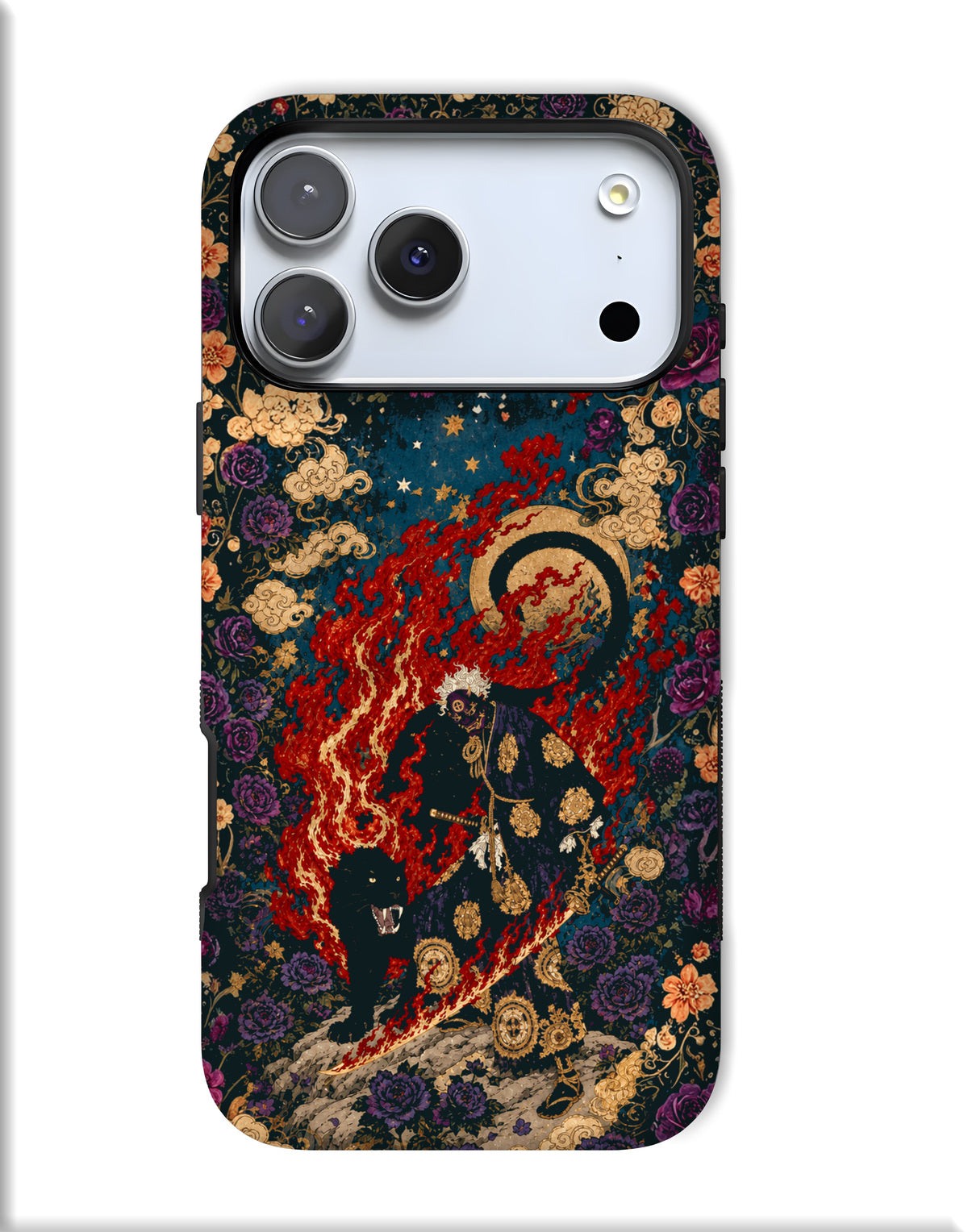 Demon Hunter Tough Magnetic Phone Case — Anime Oni Flame Design