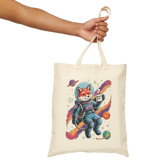 Cosmic Fuel Fox Lovers Parody Canvas Tote Bag By Memez Store
