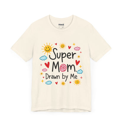 Hand Drawing SUper Mom Tee By Memez store