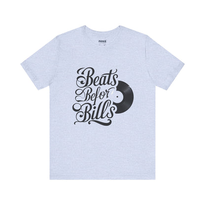 Music Lover's Unisex Tee - Beats Before Bills by Memez Store