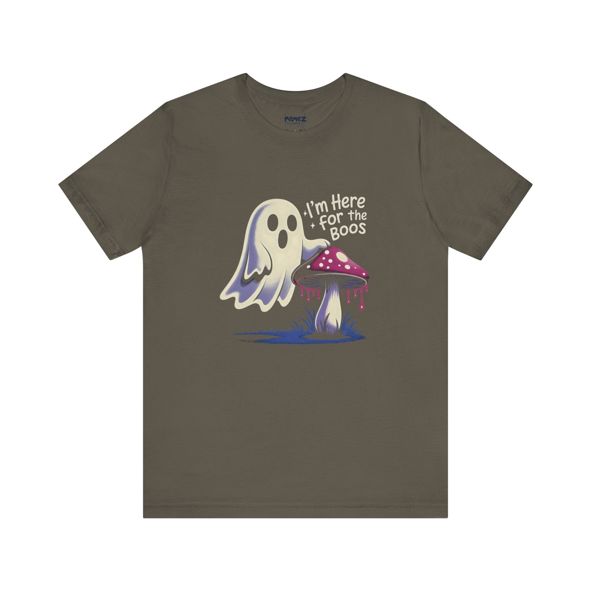 I am Here for Boos Funny Halloween Meme Tee