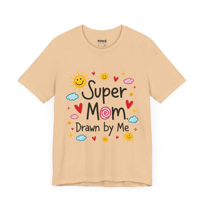 Hand Drawing SUper Mom Tee By Memez store