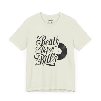 Music Lover's Unisex Tee - Beats Before Bills by Memez Store