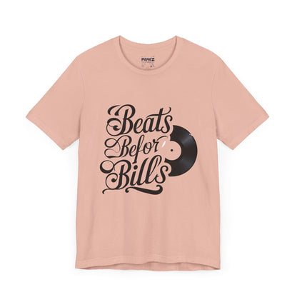 Music Lover's Unisex Tee - Beats Before Bills by Memez Store