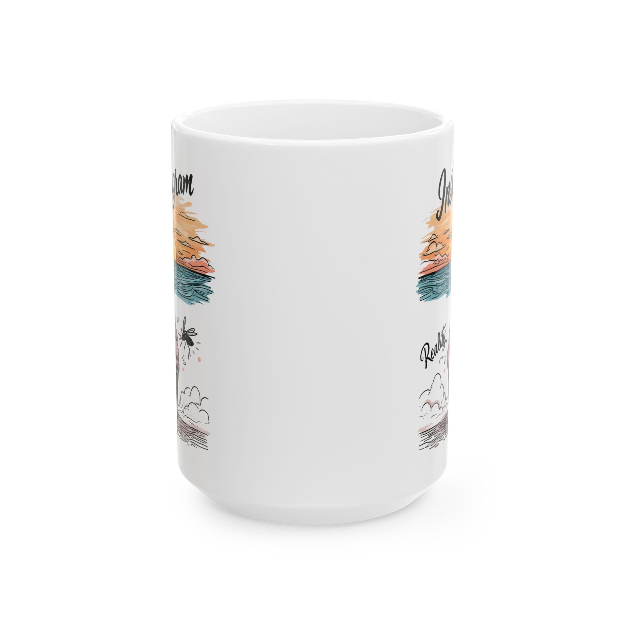 Reality Vs Social Media a Funny and Meme Mug By Meme Store