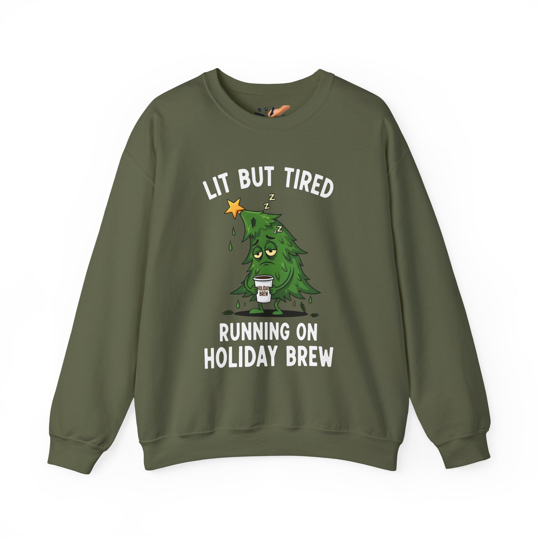 Lit but Tired  Chirstmas Sweatshirt