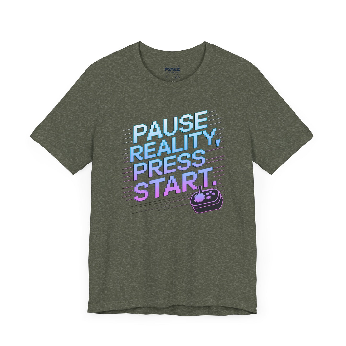 Gamer Pause Reality Press Tee - Unisex Jersey Short Sleeve
