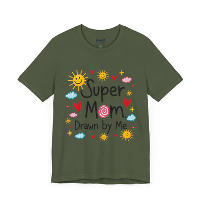 Hand Drawing SUper Mom Tee By Memez store