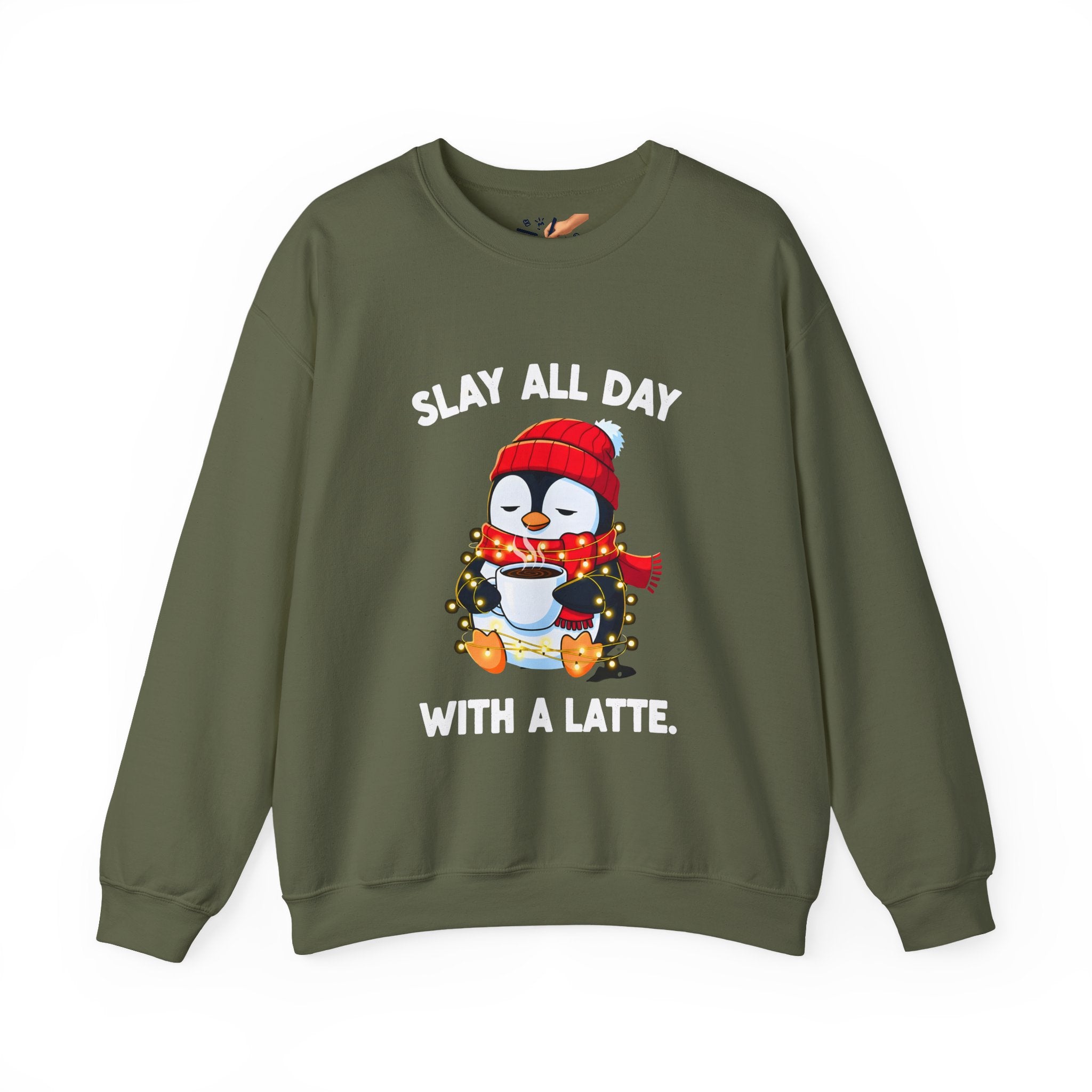 Slay All The Day With Latte Chirstmas Sweatshirt
