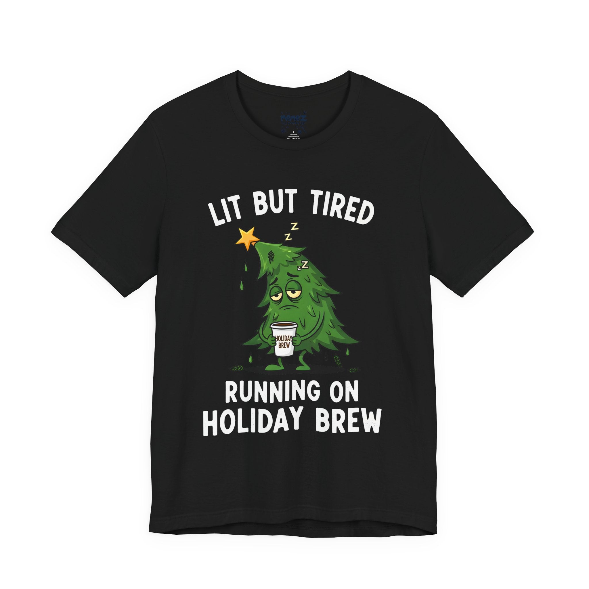 Lit But Tired Chirstmas  Meme Funny Tee