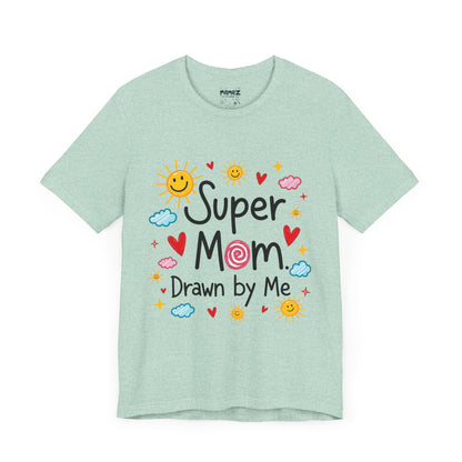 Hand Drawing SUper Mom Tee By Memez store