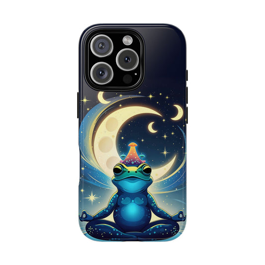 Frog doing Yoga Funny and Meme iPhone Case By Memez Store