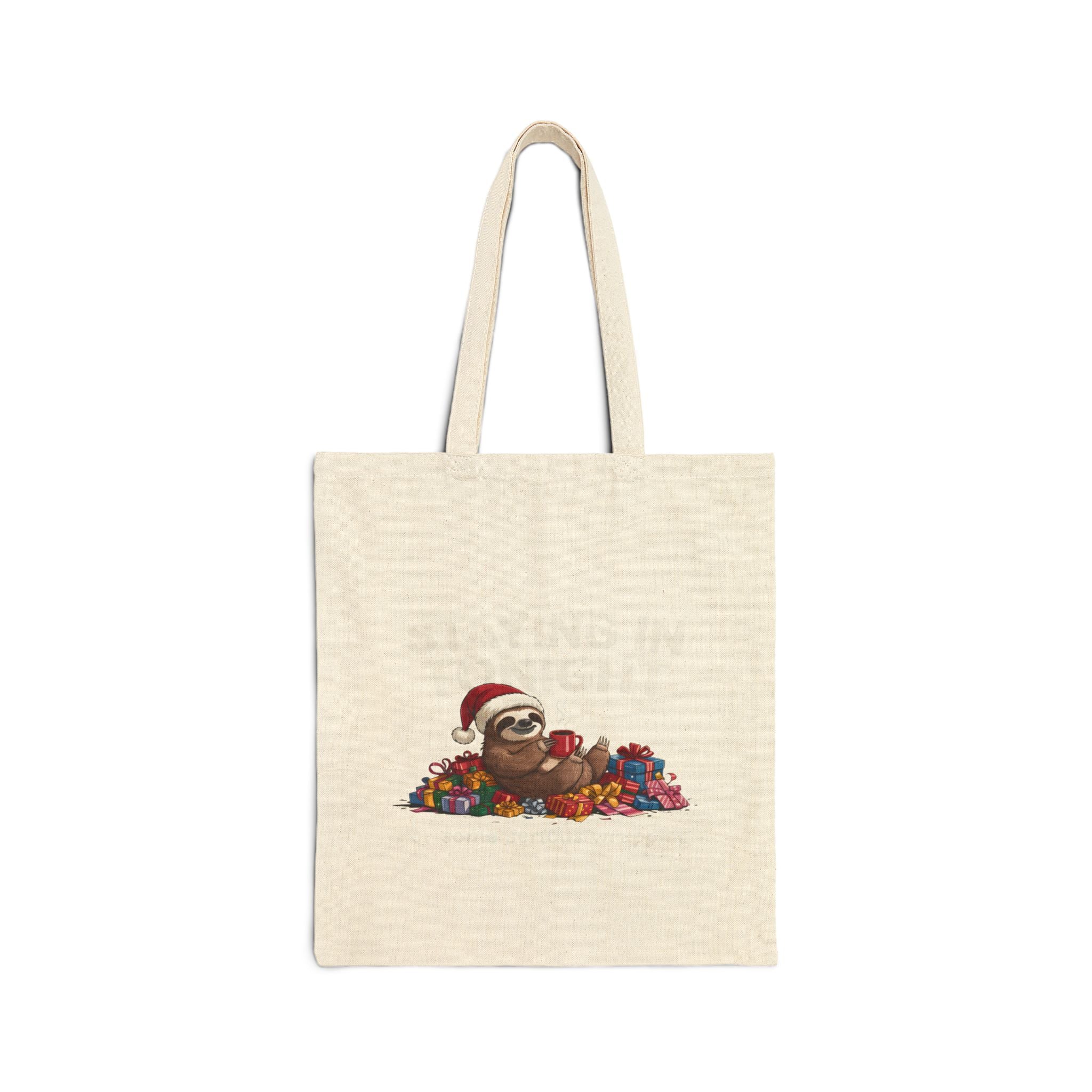 Staying in Tonight Christmas  Meme Tote Bag