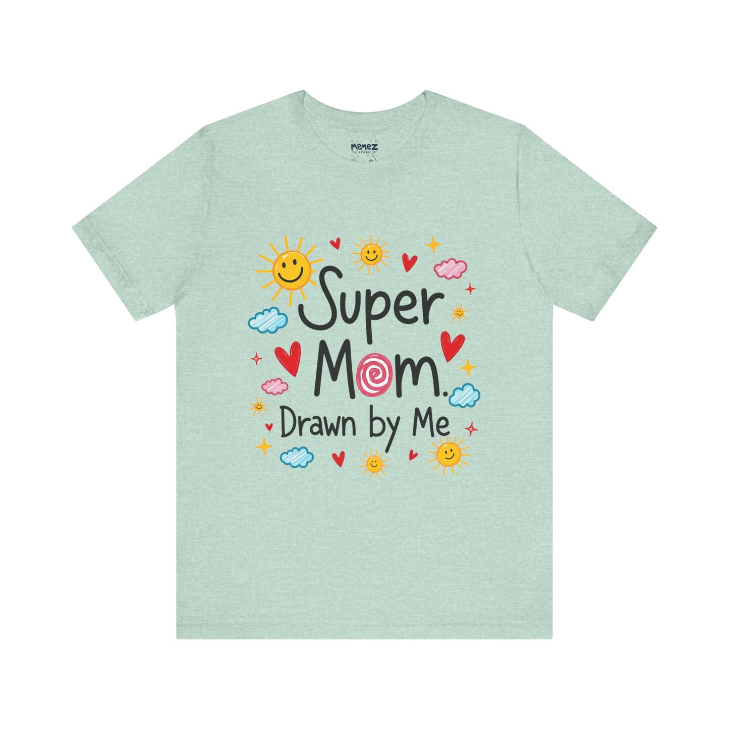 Hand Drawing SUper Mom Tee By Memez store