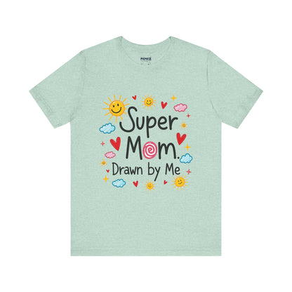 Hand Drawing SUper Mom Tee By Memez store