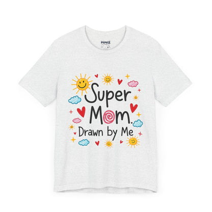 Hand Drawing SUper Mom Tee By Memez store