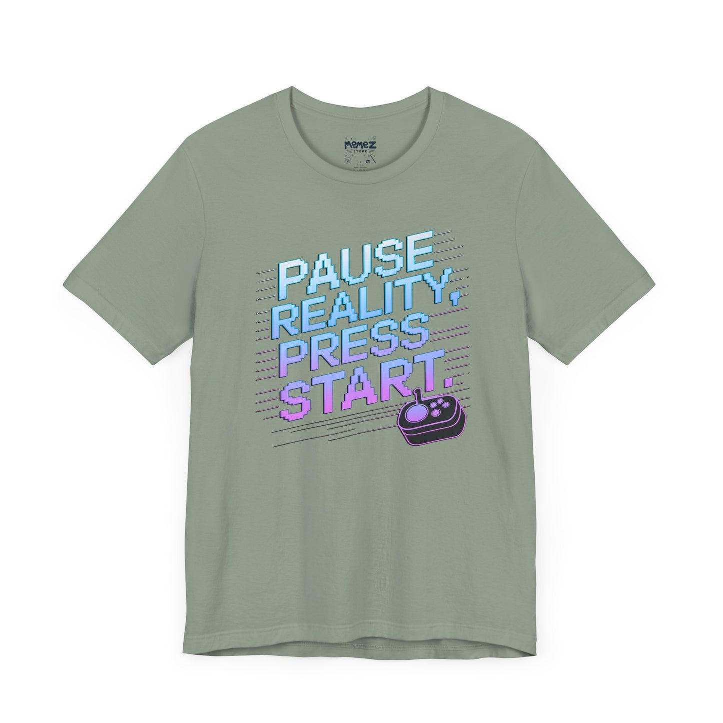 Gamer Pause Reality Press Tee - Unisex Jersey Short Sleeve