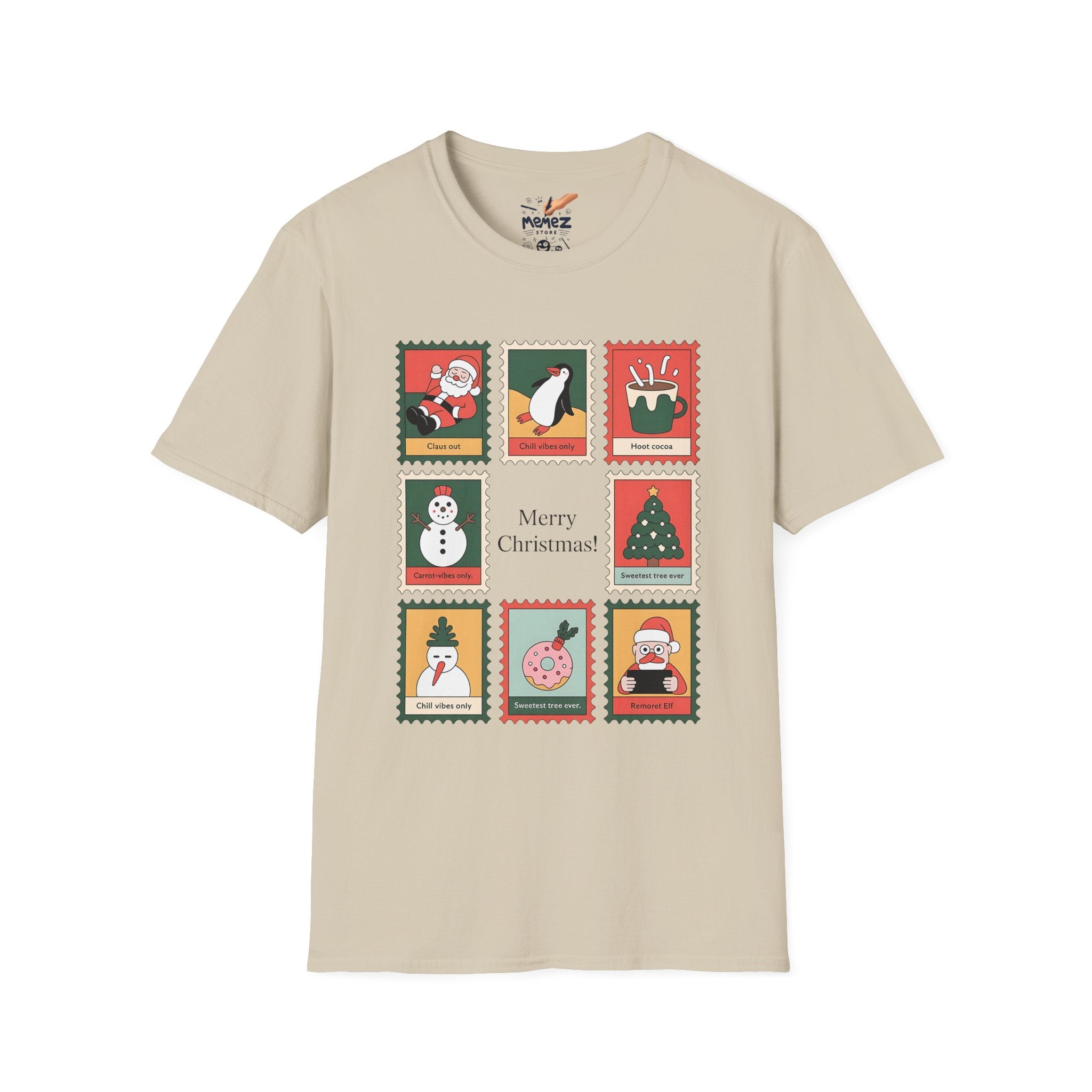 Merry Chirstmas Stamp Meme Tee
