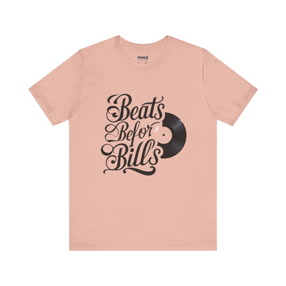 Music Lover's Unisex Tee - Beats Before Bills by Memez Store