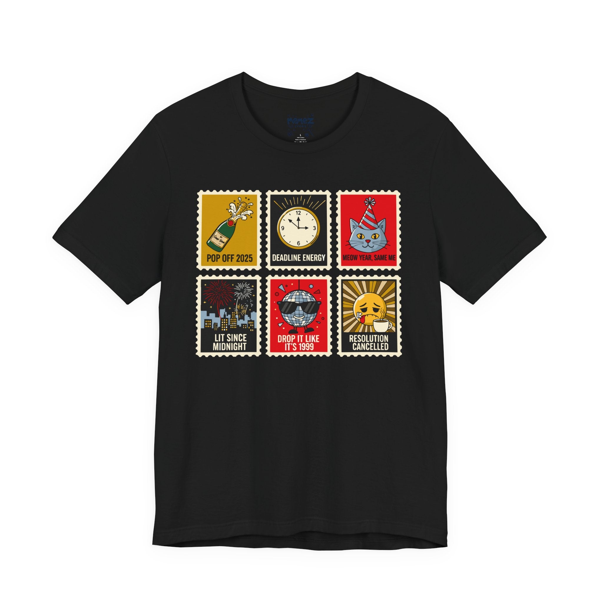 New Year  Stamp Collection Meme Funny Tee